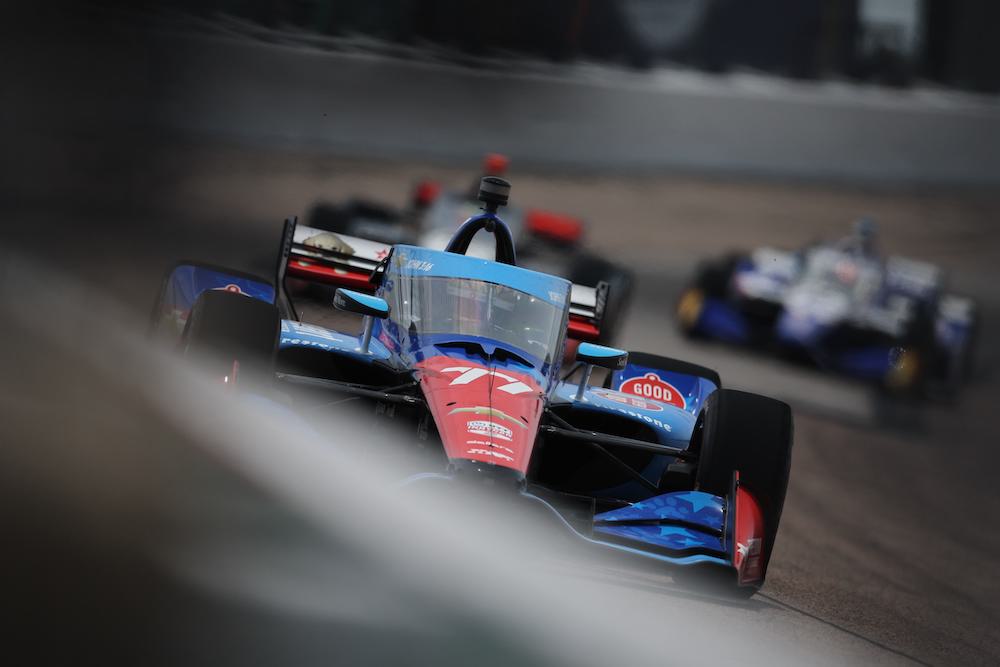 Juncos Hollinger "assessing the damage" after hauler catches fire